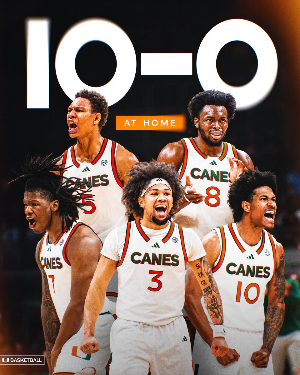 HOME SWEET WATSCO 🏠

We’re back tomorrow at 12PM vs Georgia Tech ‼️

🎟️ canes.news/mbbtix26

#GoCanes