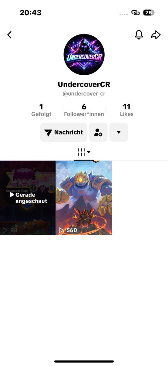 Look at my bro <a href="/cr_undercover/">UndercoverCR</a> on TikTok leave a subscription and a follow there! He wants to bring Daily Content with Golem

tiktok.com/@undercover_cr…