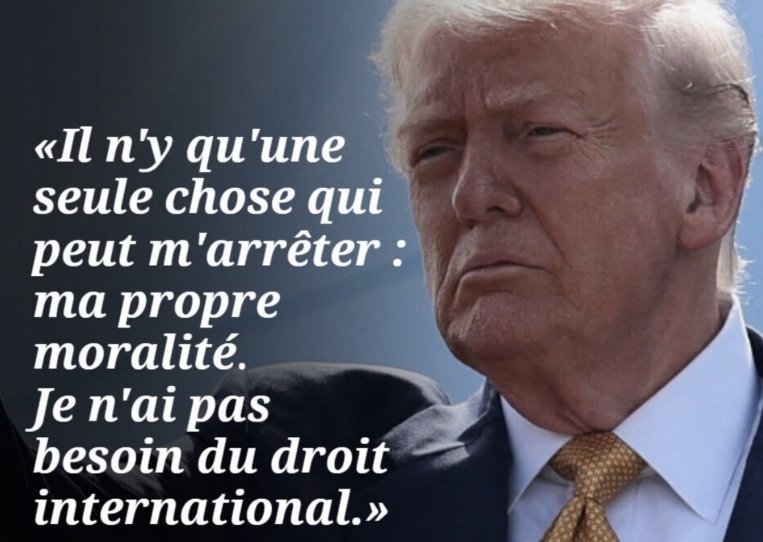 Je ne veux inquiéter personne mais la securité du monde est entre les mains du sens de la moralité d’un violeur pédophile.