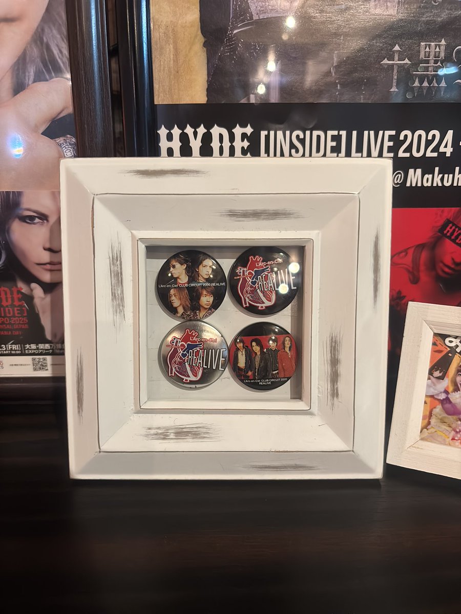 91-92年 手作り缶バッジ ラルク L'Arc ② お客様からのプレゼント🎁✨️ 26年前の物って言ってました🙌 なる2歳