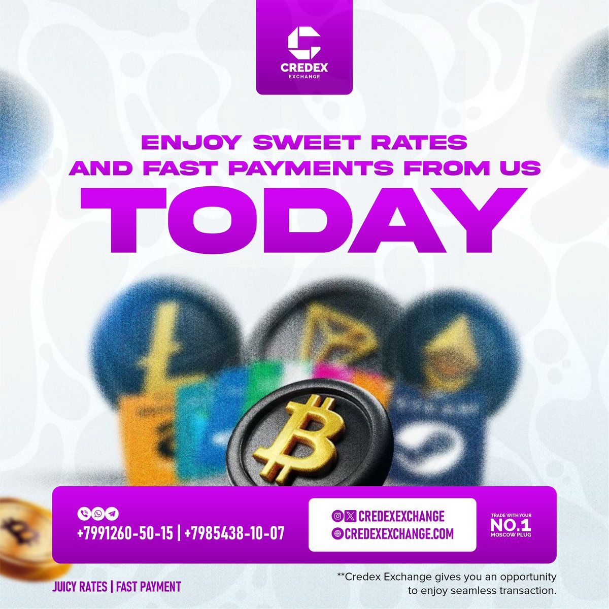 Surest Plug | No.1 Weekend Starter #weekendmood 📈💱

WE WELCOME YOU TO THE WEEKEND🕺💃

Start your weekend with Credex Exchange, we assure you JUICY RATES | FAST PAYMENT.💰

Trade and Exchange with Us effortlessly🚀 at good rates, swift response….

We assure you secured,