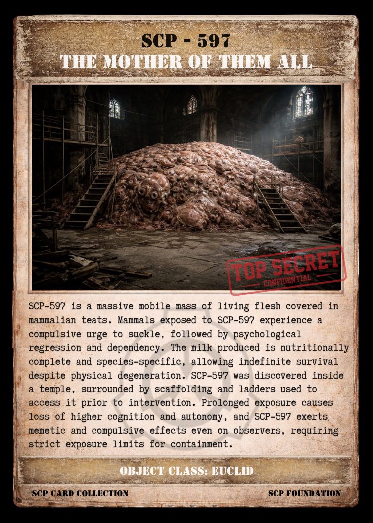 scpcollection's tweet image. #SCP #SCPFoundation #SCP597 #TheMotherOfThemAll