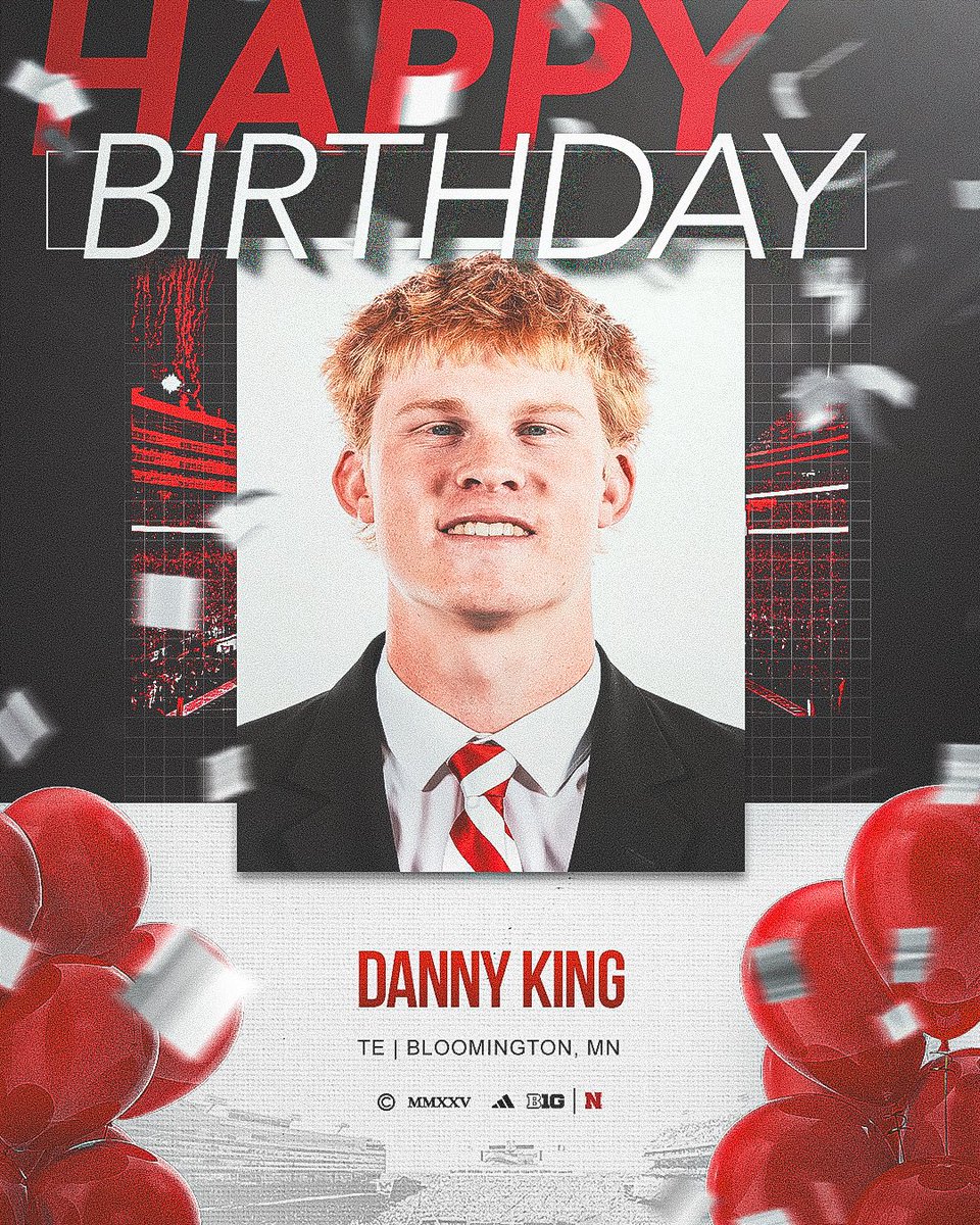 HuskerFootball's tweet photo. Happy birthday @Danny_King17 🎉🎉 https://t.co/ijMhbEssLO