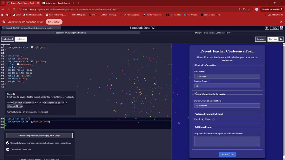 walliyullahi's tweet photo. #day35 of journey to #frontend_dev I did the workshop on creating a form in html and styling it with #Css
We also included the pseudo elements and classes.
Still foggy, would keep learning and practicing. https://t.co/xj1ULVbT3p