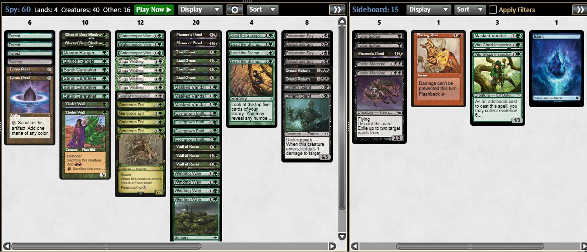 Cachorrowo's tweet photo. Top8d the Pauper challenge using @PuLollo56174 's Spy list

Deck is broken, I played like a mandrill and it still carried me https://t.co/mjFCEmIy5R
