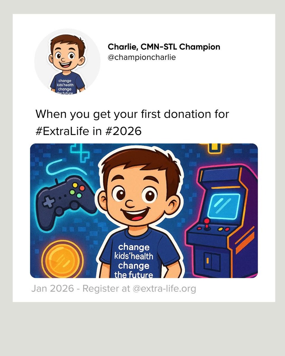 ExtraLifeSTL's tweet photo. There's nothing like getting your first donation! 😌💸

Register for Extra Life and start fundraising for your local children's hospital. Join the movement → https://t.co/5sEFescG5N https://t.co/L0KrxWHyXG