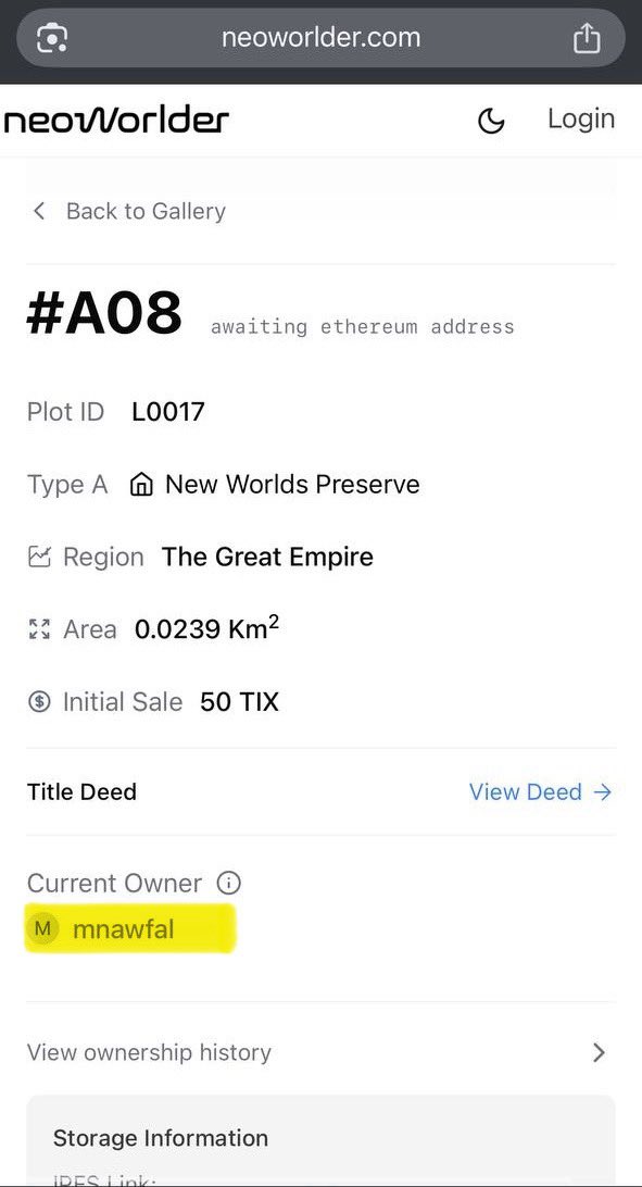 Good to see someone else has been paying attention to <a href="/NeoWorlderGroup/">NeoWorlder</a> and knows what’s coming next. 

Congrats <a href="/MarioNawfal/">Mario Nawfal</a> on your plot 👏

Heads up — more assets will be available in  <a href="/MKongVentures/">MKong Ventures</a> Kong Market when #NeoWorlder launches.