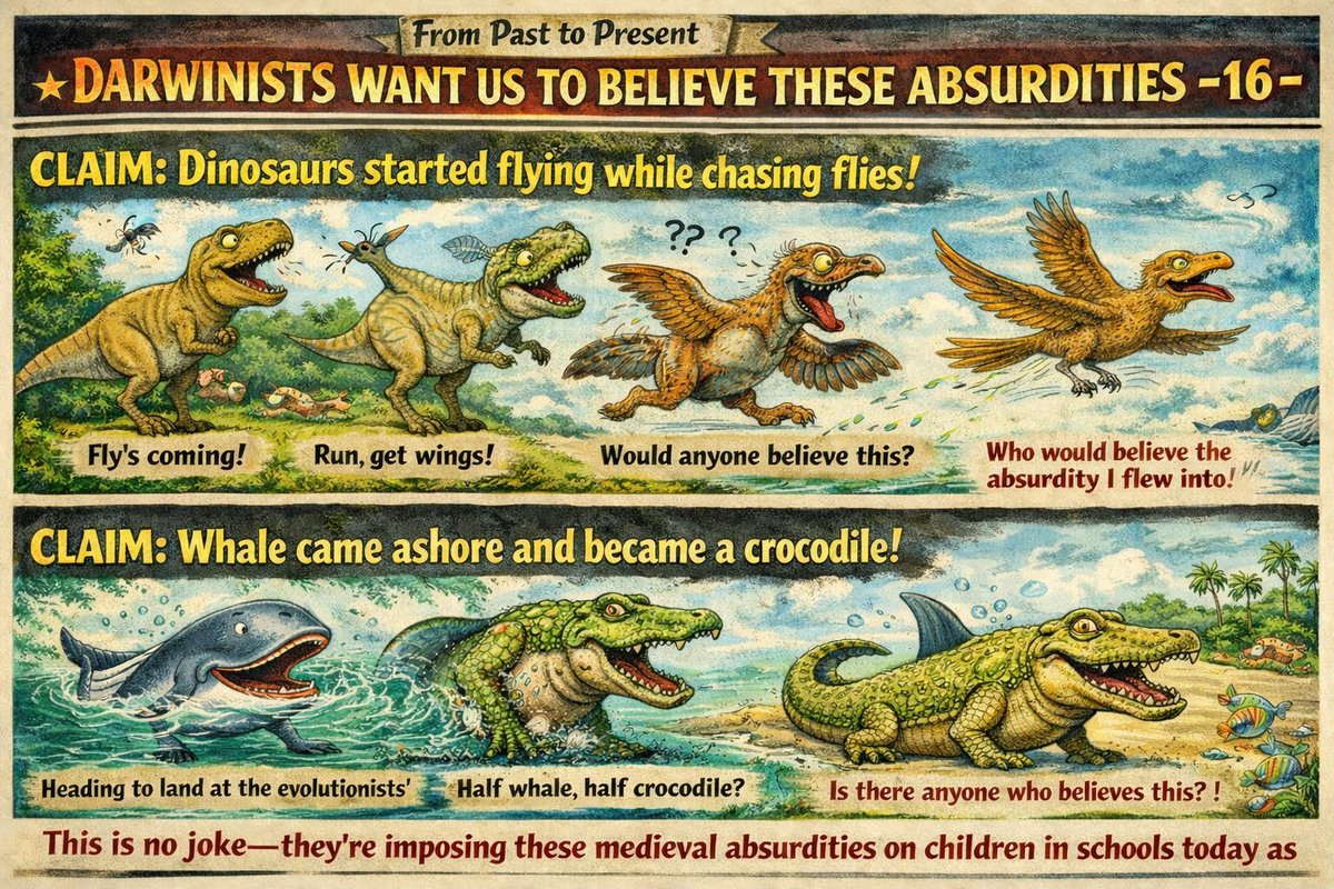 uncleboss143581's tweet photo. Darwinists want us to believe these absurdities !

And they're imposing these medieval superstitions on children in schools today as
DARWINISM IS NOT SCIENCE
#Darwinism #FossilHoaxes #ScienceAndFaith #DarwinismExposed #EvolutionMyth #Confession #evolutiondebunked #Truth https://t.co/teM59YeBaH