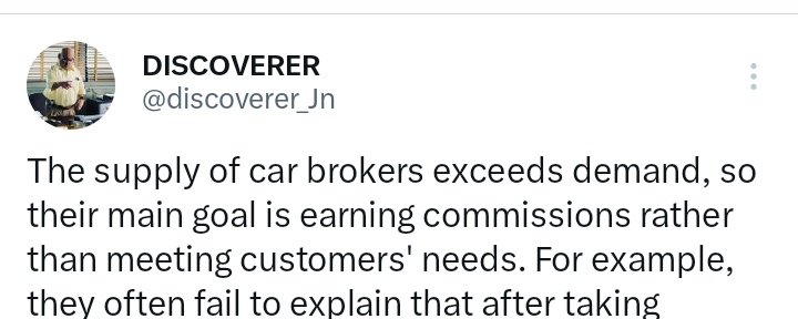 discoverer_Jn's tweet photo. My message this year to all car professionals is that, when offering services to clients, we should interact more through questions or questionnaires. https://t.co/OwtIw77RA6