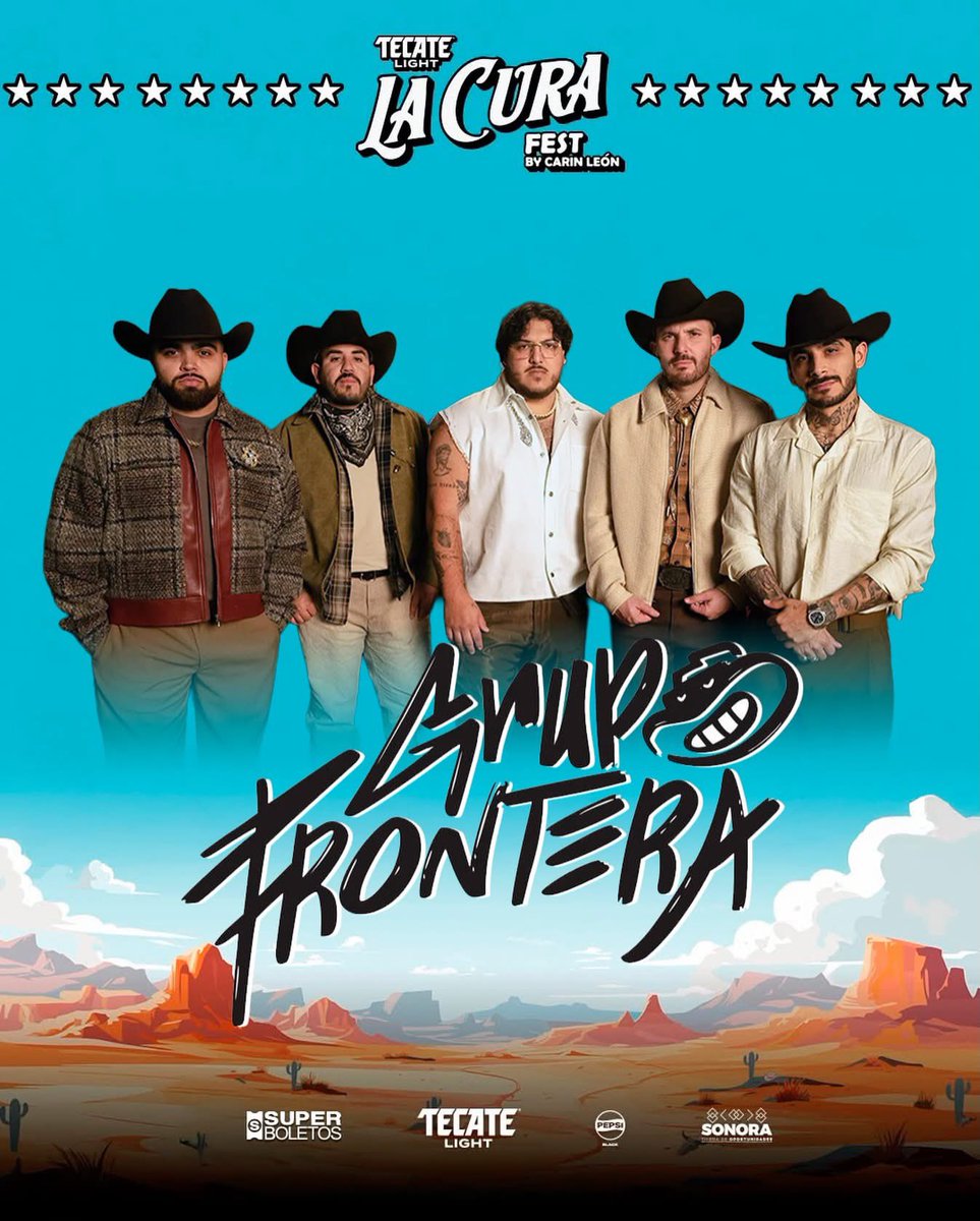 ¡¡𝐆𝐑𝐔𝐏𝐎 𝐅𝐑𝐎𝐍𝐓𝐄𝐑𝐀, 𝐒𝐄𝐆𝐔𝐍𝐃𝐎 𝐀𝐑𝐓𝐈𝐒𝐓𝐀 𝐏𝐎𝐑 𝐂𝐎𝐍𝐅𝐈𝐑𝐌𝐀𝐑!! 🤠🔥

Así lo anunciaron mediante una dinámica en las redes de <a href="/agarrandolacura/">La Cura Fest by Carín León</a>. 😱🤯

 #CarinLeón #CuraFest #ExpoGan