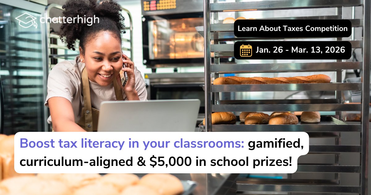 ChatterHigh's tweet image. Want a ready-to-use, curriculum-aligned activity that builds students’ tax knowledge? The Learn About Your Taxes Competition is back. It's gamified, self-marking &amp;amp; includes $5K in school prizes! @CanRevAgency

hubs.li/Q03-cNFv0 

#CdnTax