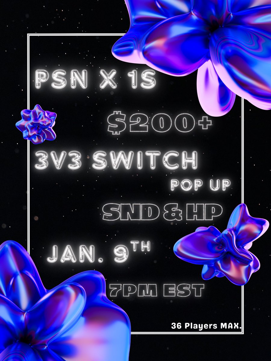1SOneShot's tweet image. $200+ 3v3 Switch Tourney 🎯
Hosted by @nikidenyss 🤞

To participate, join the PSN Discord via the link below 👇
