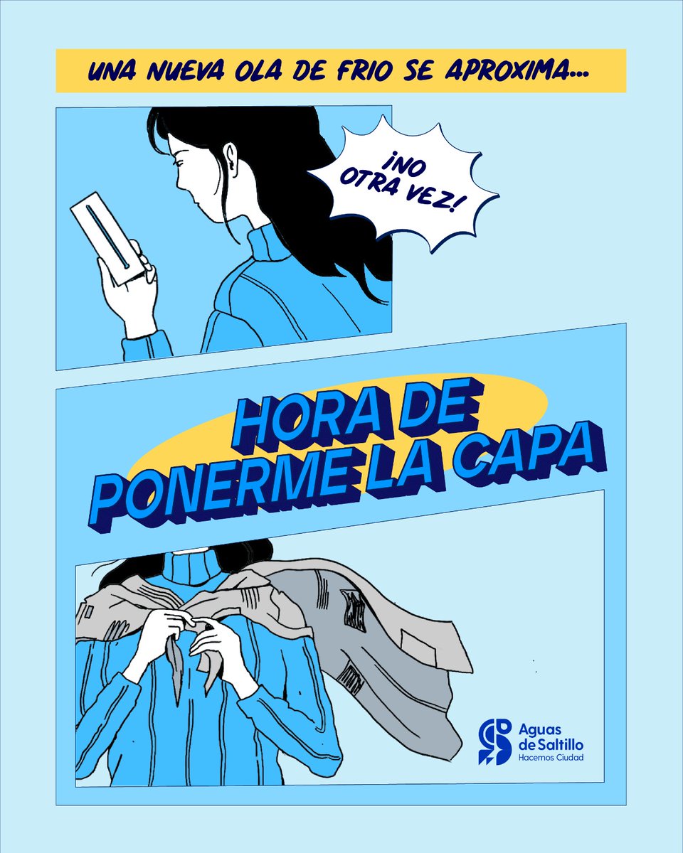 El frío se acerca cada vez más.
Protege tus medidor y tuberías de agua con materiales aislantes.
¡Se un héroe y ponte la capa!

#Saltillo #PonteLaCapa