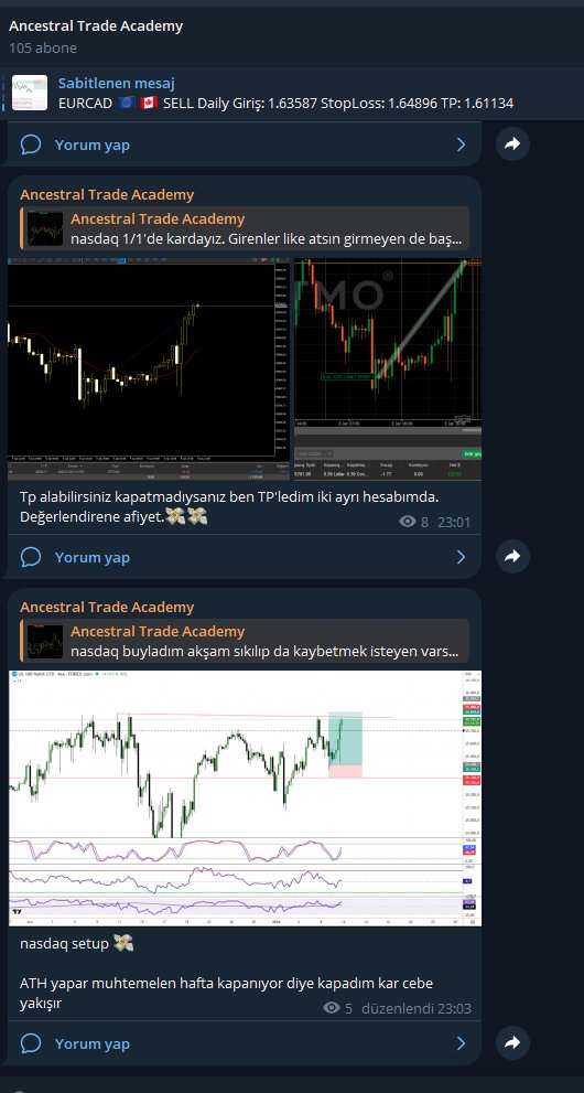 Nasdaq Buy işlemi 3RR ile kapattık.
İçeride kazanıyoruz yeni setuplar paylaşıldı.
Kaçırmamak için linke tıkla!

#NASDAQ #NASDAQ100 #Trump #forextrading 

t.me/ancestraltrade
