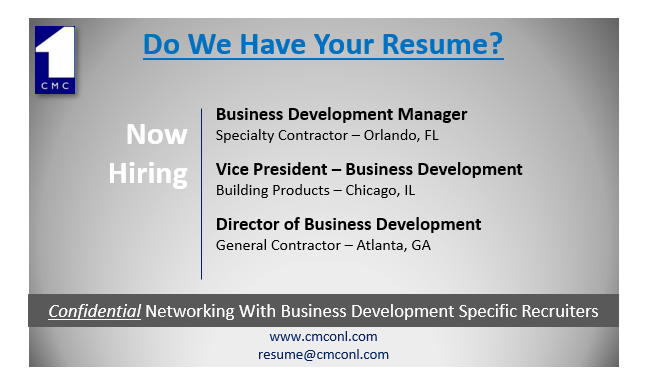 Now Hiring!

(We now offer Business Development specific recruiting for AEC companies)

#aec #businessdevelopment