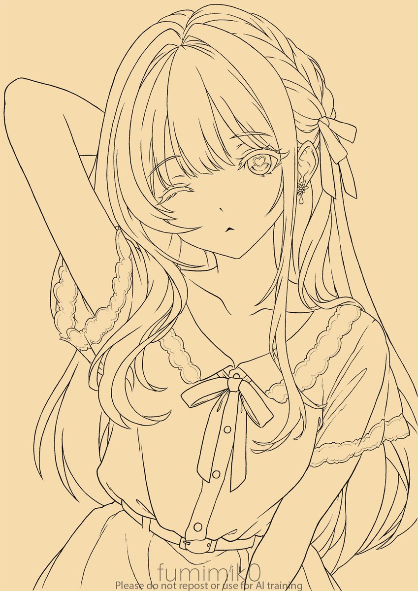 fumimiko16's tweet image. W.I.P Comm n+1 😴😴😴

Heart eyes but not Bnnuy Kanami ~