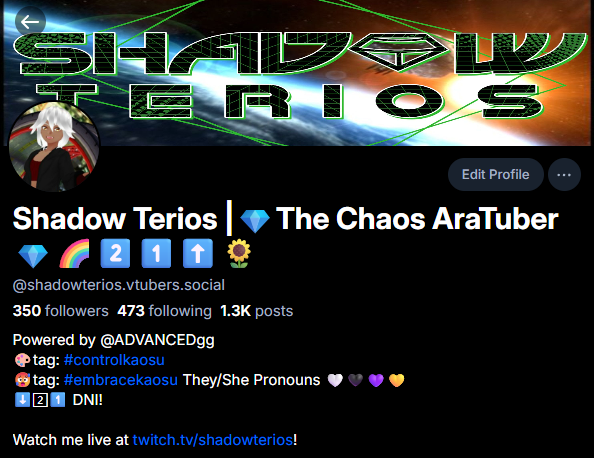 Shadow Terios | 💎The Chaos AraTuber💎🌈2️⃣1️⃣⬆️🌻 tweet media