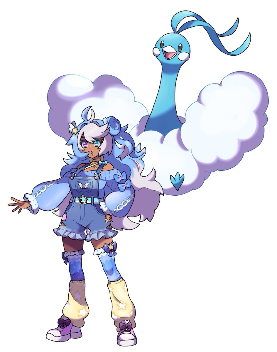 Trainer &amp; Mon C0mm for @/MooneBase !
It was so fun designing her outfit and everything!