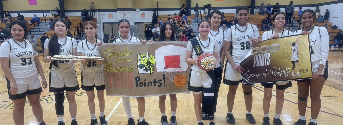 GPHS_Athletics's tweet image. Congratulations to Savannah Roberts on surpassing 1000 career points as a Lady Jacket! The Yellowjacket family is extremely proud of you! 🐝 🏀@GalenaParkISD @GPHS_GPISD @KaeWalker2