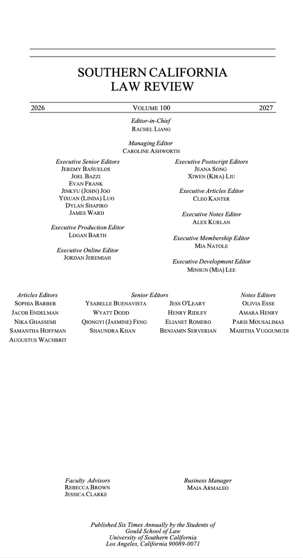 Southern California Law Review tweet media