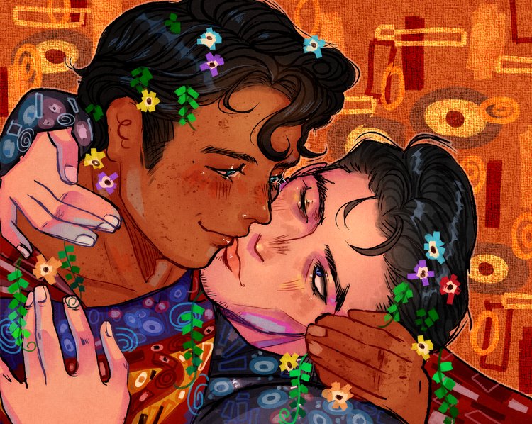 korysversion's tweet image. Inspired by Gustav Klint's "The Kiss". Thank you so much for +500 followers &amp;lt;3
#SuperBat #Batman #Superman #dctwt