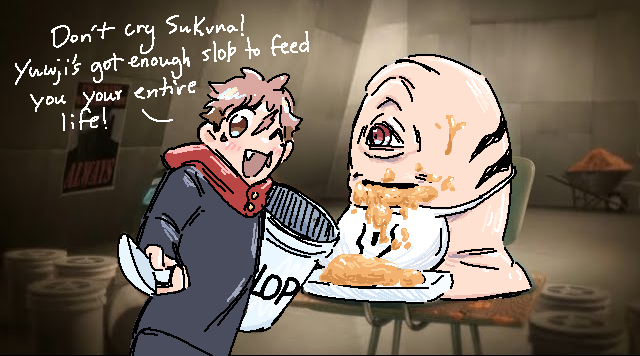 WetDinglesBerry's tweet image. thank you for the slop yuuji i love you yuuji 😋💕