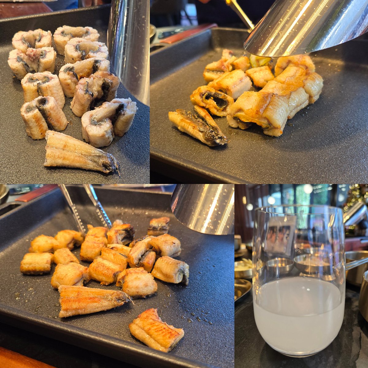 Gloriaecoli86's tweet image. The new Cheongdam Yesteropen Eel restaurant.
The manager showed us the VIP room Eunwoo used, and told us he actually went there 4 times in one week during break 2 weeks ago, twice with JK.
Apart from their famous grilled eel, also tried the raw marinated crab with pot rice😋