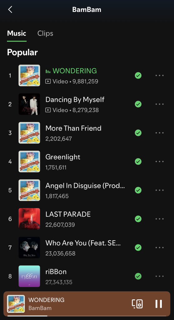 BamBamBooster's tweet image. เช้านี้ฟังเพลงกันต์อยู่รึเปล่า ชวนฟังเพลงแบมแบมใน Spotify กันค่ะ ไหนใครฟังเพลงไหนกันอยู่บ้างแวะมาแชร์เพลงกันค่ะ 😉🎧

ปล.ฟังเพลงแล้วอย่าลืมกดติดตามแบมแบมและกด Like ให้กับทุกเพลงของน้องด้วยนะคะ
🔗 open.spotify.com/artist/2p48L95…

#BamBam #뱀뱀 @BamBam1A 
@BAMBAMxBAMMIE