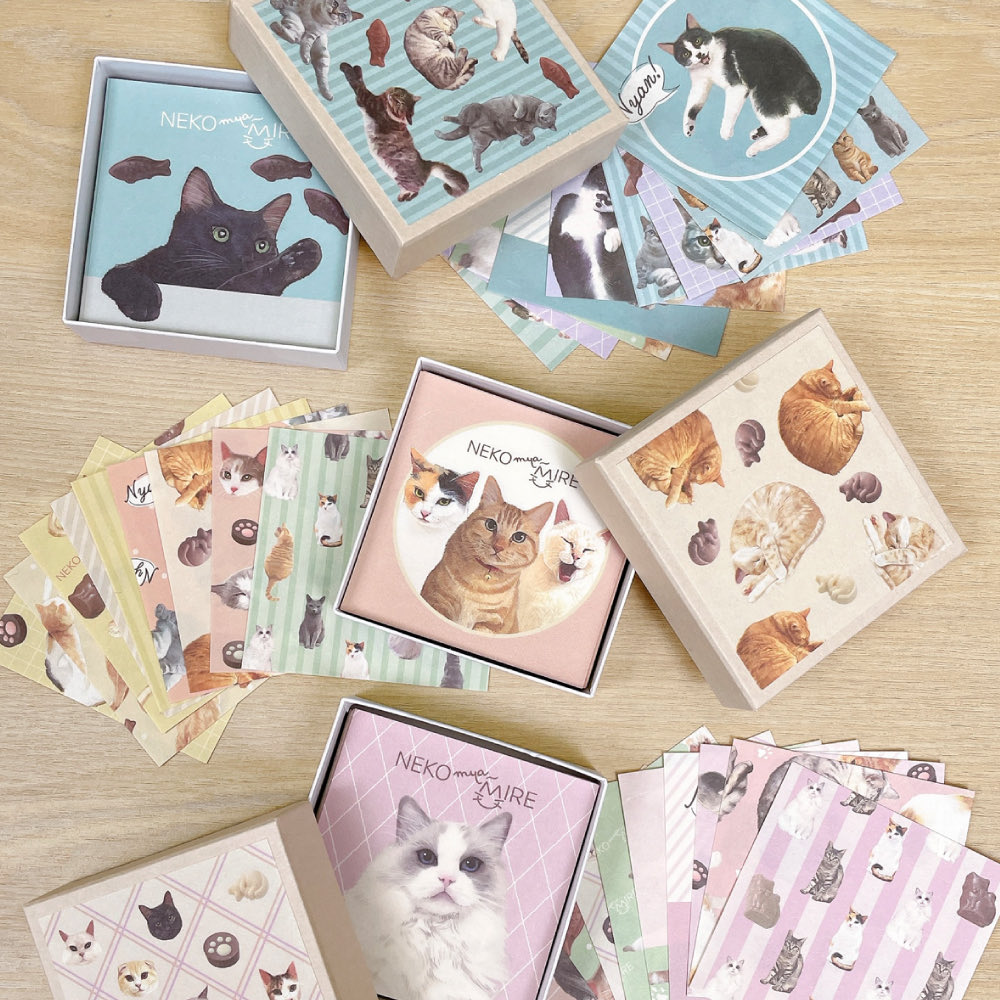 さらに、ロフト限定「ねこみゃみれ雑貨」もできました！そえぶみ箋や