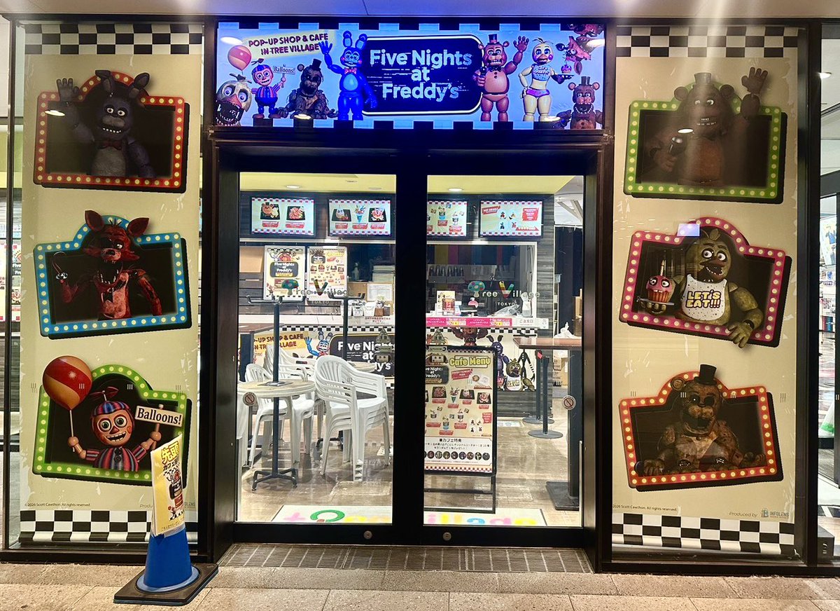 A Five Nights at Freddy's pop-up shop and cafe has opened for a