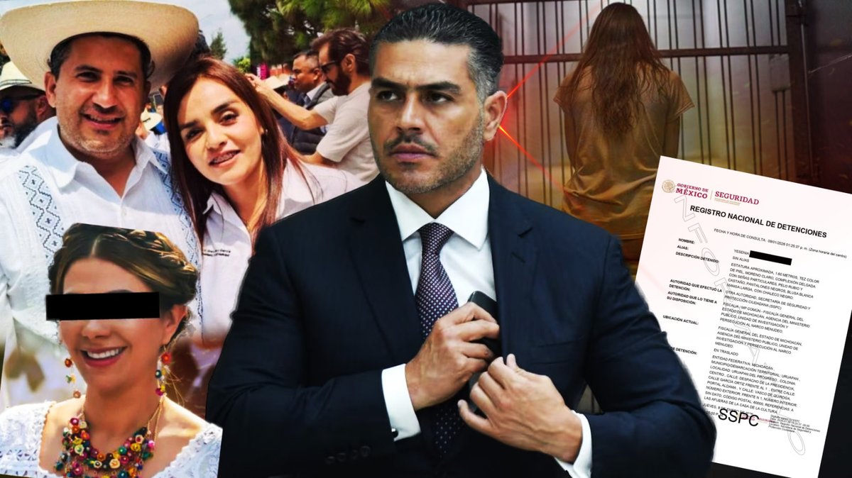 Peperamirezmx's tweet photo. BOMBAZO!! DETIENEN A SECRETARIA PARTICULAR DE GRECIA QUIROZ  

La FGE de Michoacán confirma detención de Yesenia N, secretaria particular de Grecia Quiroz, como parte de las investigaciones por el caso de homicidio de Carlos Manzo, ocurrido el 1 de noviembre de 2025. https://t.co/AXrOmqIHmK