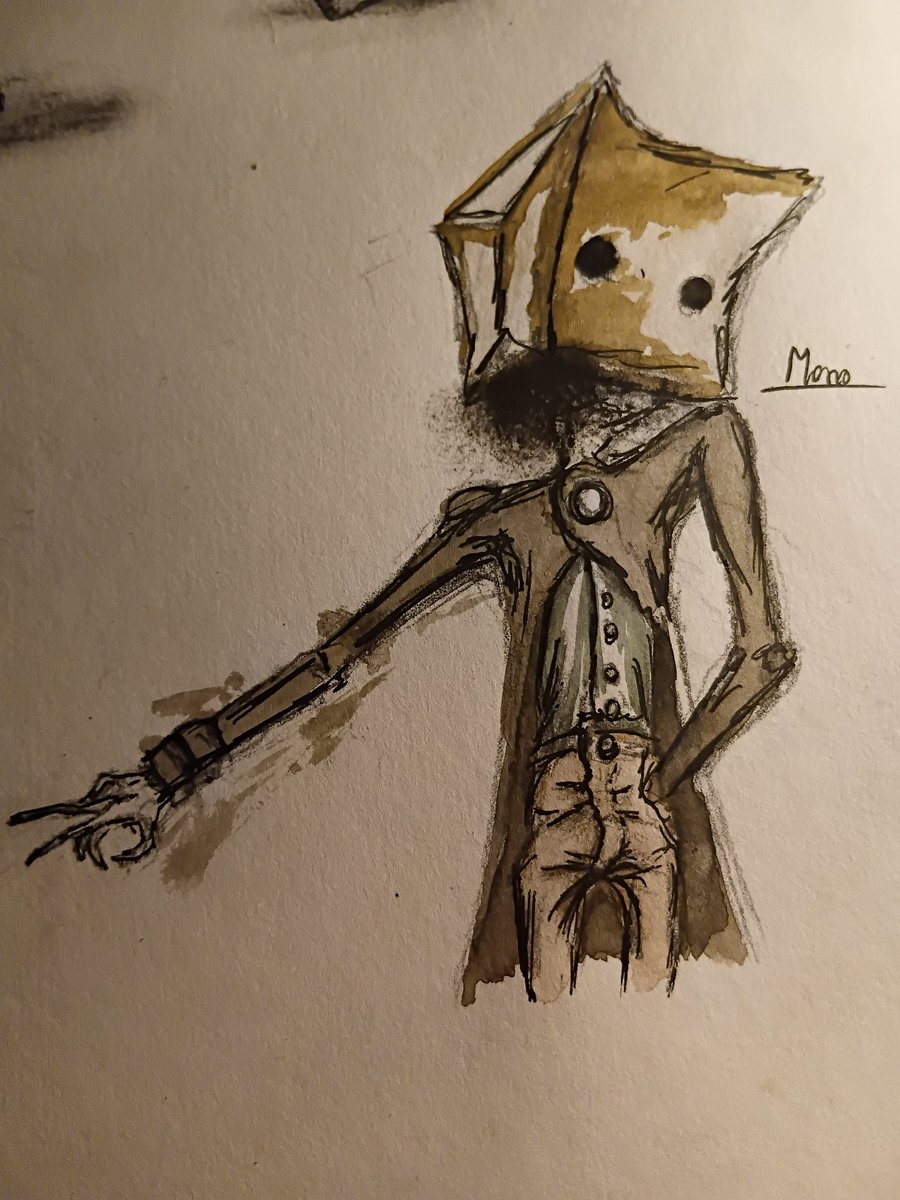 Mono watercolour Illustrations!! #LittleNightmares #Littlenightmares2 
#littlenightmaresfanart