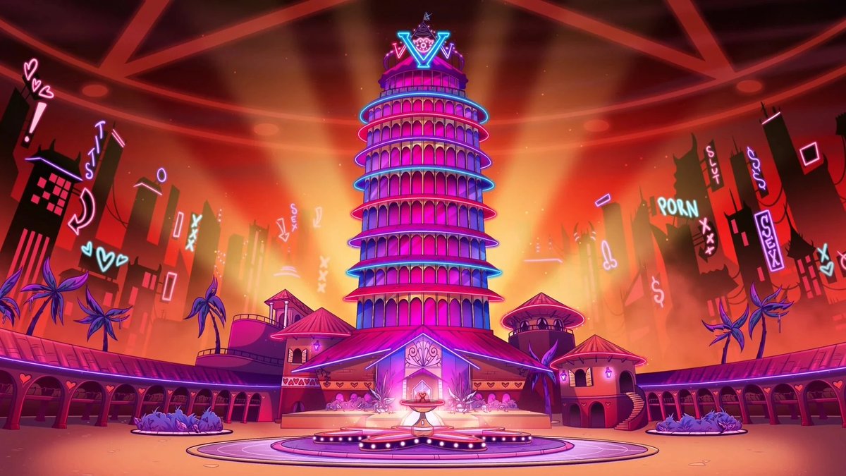 BlackHatOrgn's tweet photo. Would you rather work at the Hazbin Hotel or the Vees Tower? https://t.co/KqiWH4OEHx