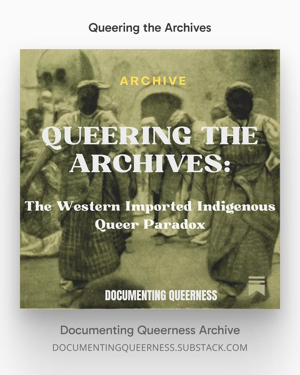 awo_dufie's tweet image. Welcome to Documenting Queerness Archive! |Episode 1| 

We are often considered and told we're people without history, western imports, foreign influenced. But– what is history and who decides what is archived today and what ultimately becomes history? 
open.substack.com/pub/documentin…