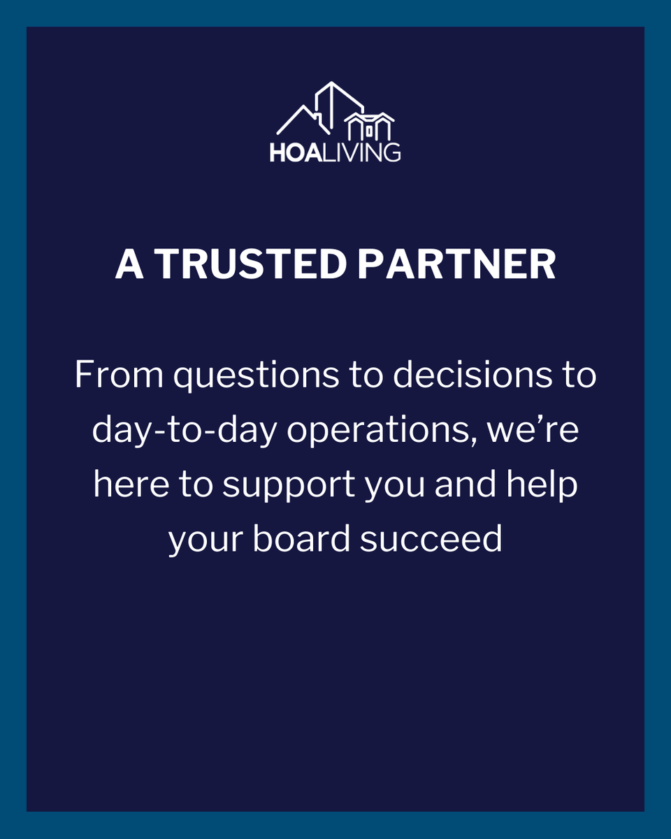 Welcome to our new board members! Thank you for stepping up to serve your community. Board members are volunteers who shoulder considerable responsibility and we’re here to support you. Helpful resources are available on our website.
#WeAreHOALiving #HOABoard #CommunityLeadership
