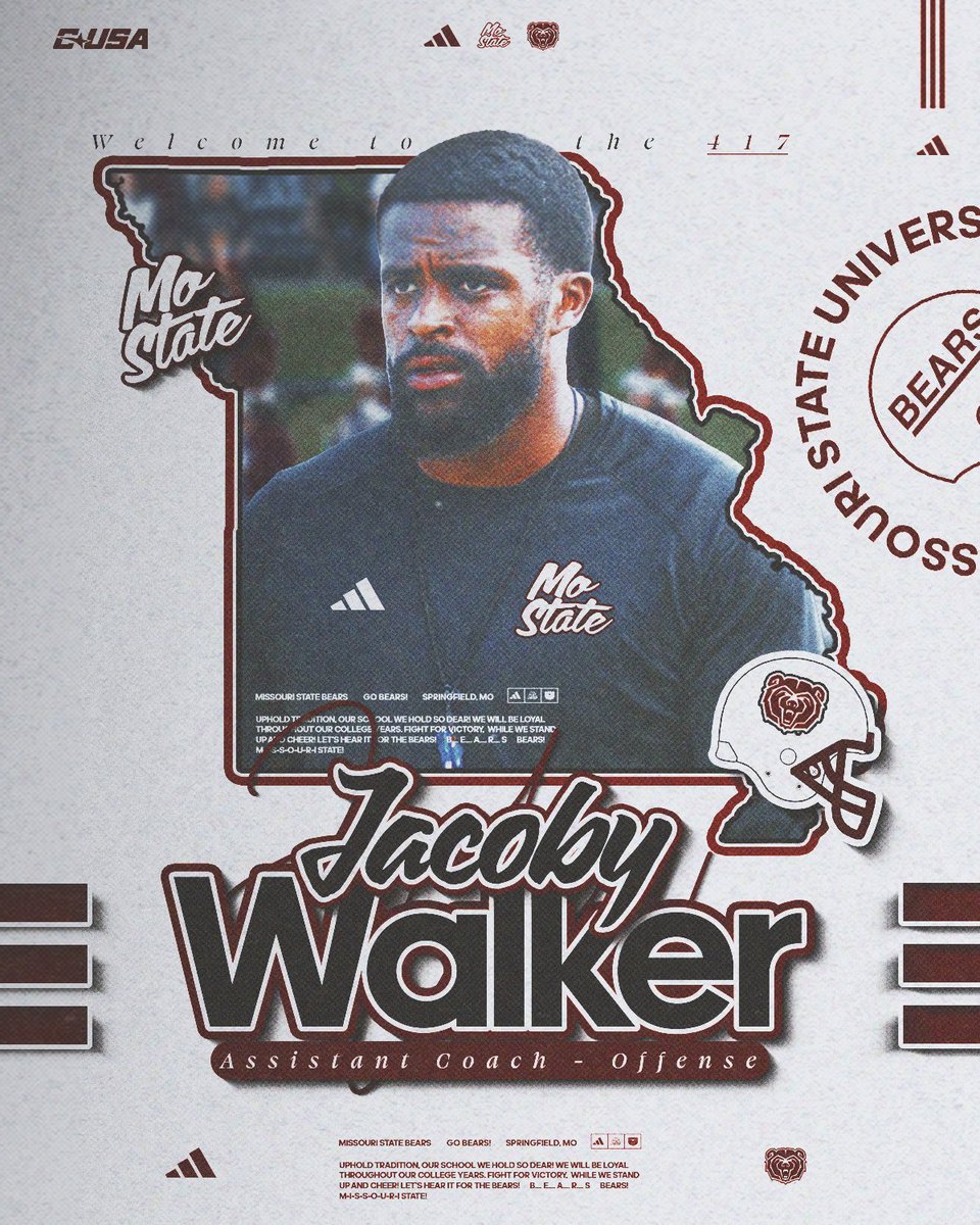 MoStateFootball's tweet image. 𝐖𝐞𝐥𝐜𝐨𝐦𝐞 𝐭𝐨 𝐭𝐡𝐞 𝟒𝟏𝟕, Coach Walker🐻 

🔗 tinyurl.com/5n6ba759

#GoBears | #WeAreMoState