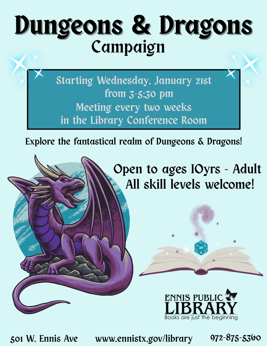 Ennis Public Library tweet media