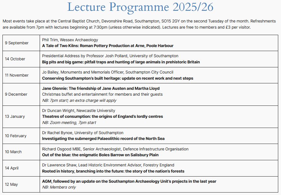 Southampton Archaeology Society tweet media