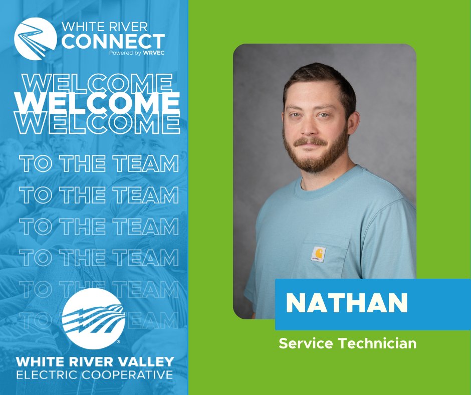 WR_Connect's tweet image. All of us at White River are excited to welcome a new team member! Nathan has joined the White River Connect team as a Service Technician. Help us give him a warm welcome to the White River family!