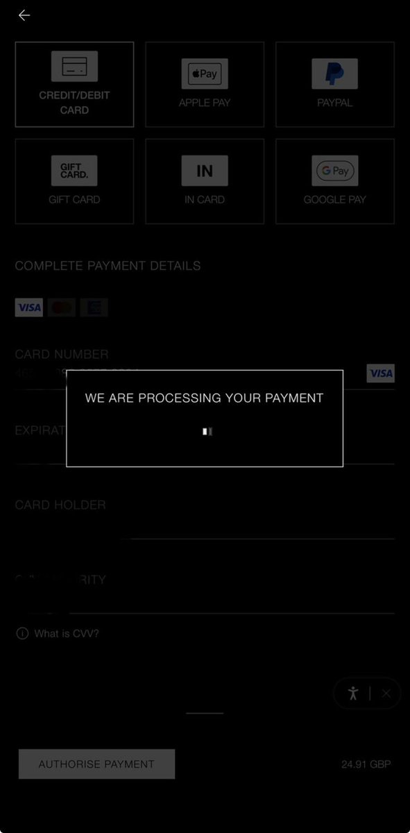 SHAMBAS_'s tweet image. - Used a gift card worth £100
- Reduced the total to pay to £24.91
- Visa card still charged £124.91
- Obvious technical glitch with website
- But refusing to refund the money.

You’d think it was a scam site, but it’s actually @ZARA @ZARA_Care. Thieving shitebags.
