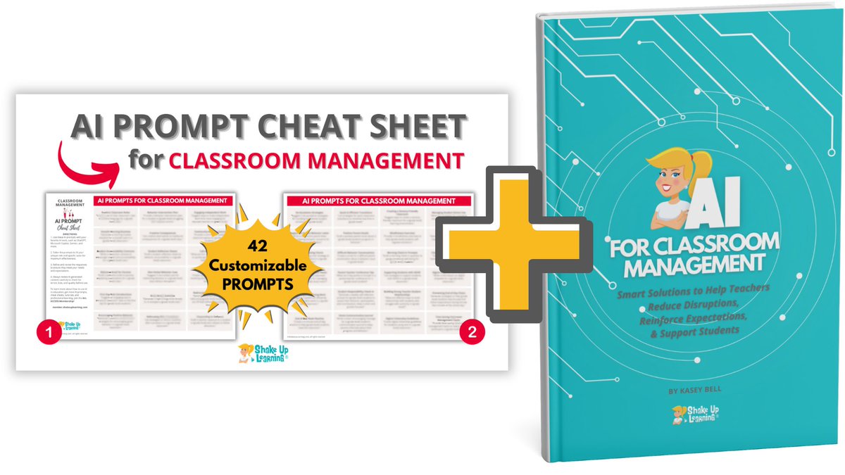 ShakeUpLearning's tweet image. 🚨 Classroom chaos? Not this year!
🧠✨ Take control with AI for Classroom Management
📥 Ready-to-use prompts
📆 Start 2026 strong!

➡️ Grab your resources here: member.shakeuplearning.com/ai-for-classro… #edtech #edchat #aiineducation #aiinedu #googleedu #teacherlife #TCEA #ISTE #FETC