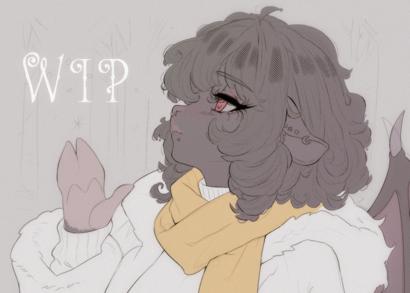 glitterin_ghost's tweet photo. First WIP of the year❄️
#sketch #furry https://t.co/YWzKzorwf7