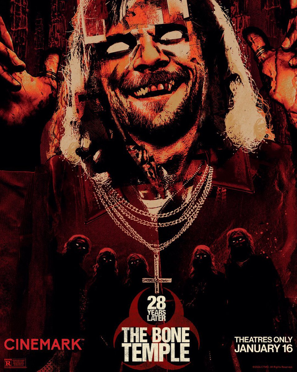 BDisgusting's tweet image. Freaky new poster for 28 YEARS LATER: THE BONE TEMPLE.