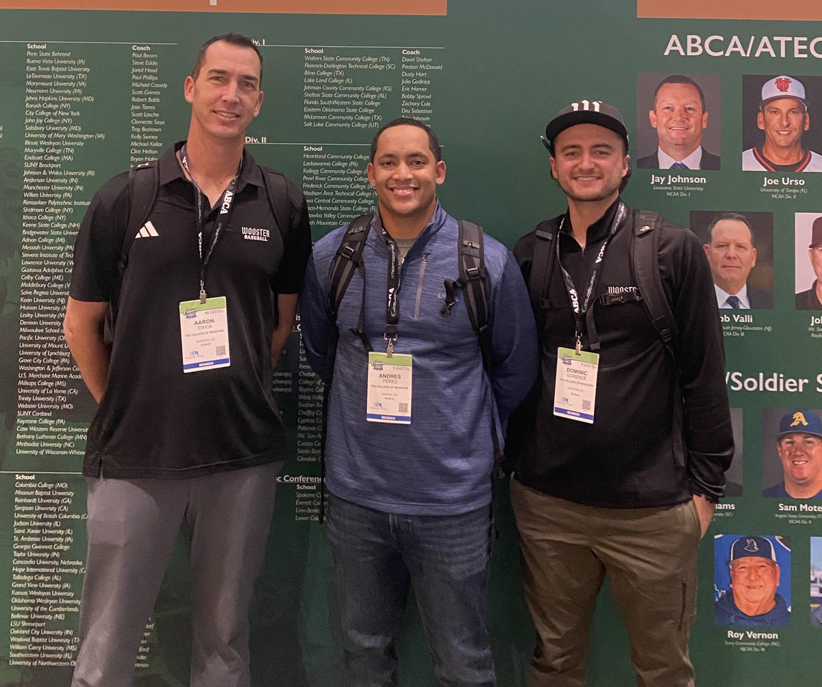 WoosterBaseball's tweet photo. Coaching staff getting better at ABCA convention https://t.co/WhZfSujjhA
