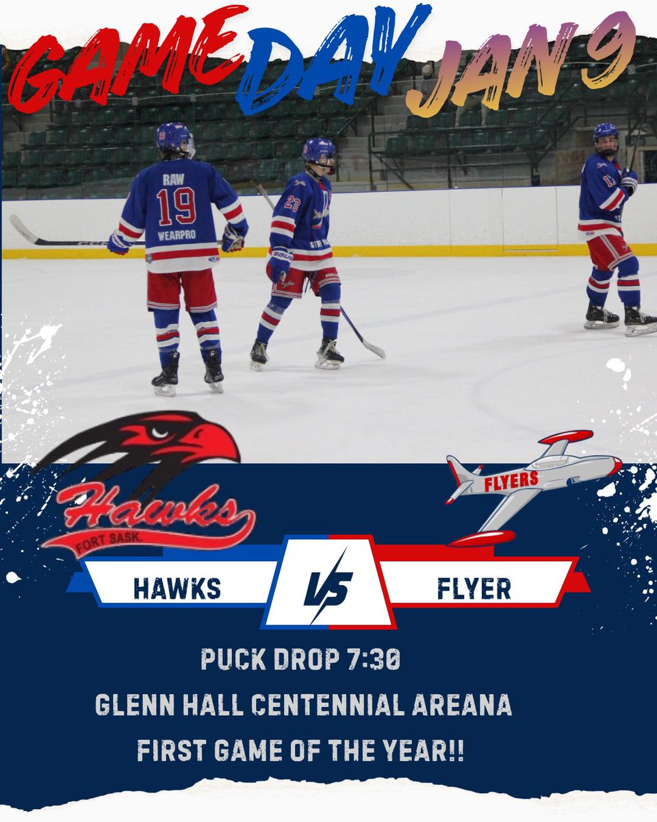 GAME DAY FLYERS VS HAWKS 

for tonight’s game, please join us in a moment of silence as we remember Glenn Hall 

Puck drop 7:3 
Glenn Hall area