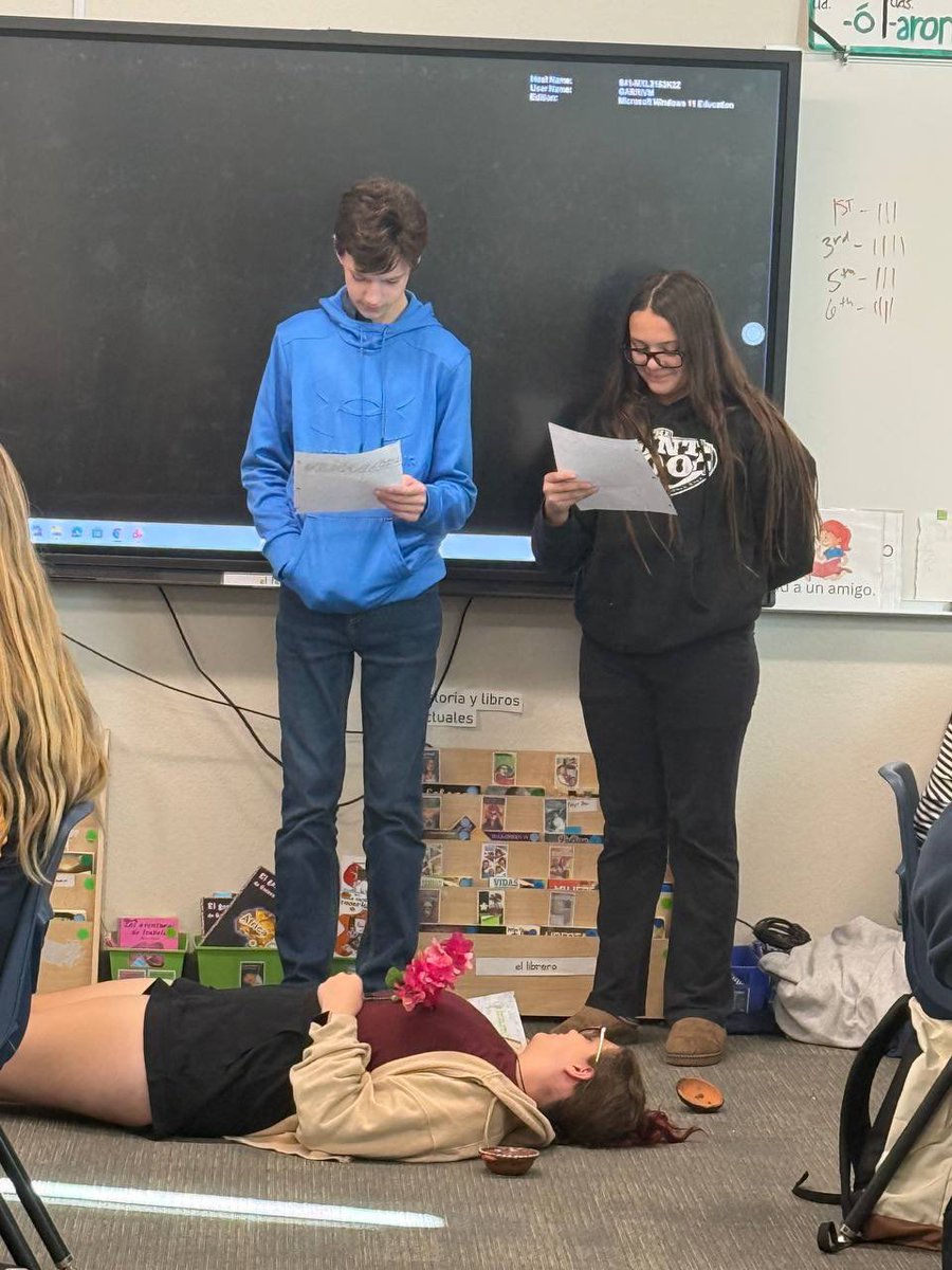 Lights, camera, ¡español! 🎥✨ Spanish I students showing their skills through skits, props, and performances. #bchs41