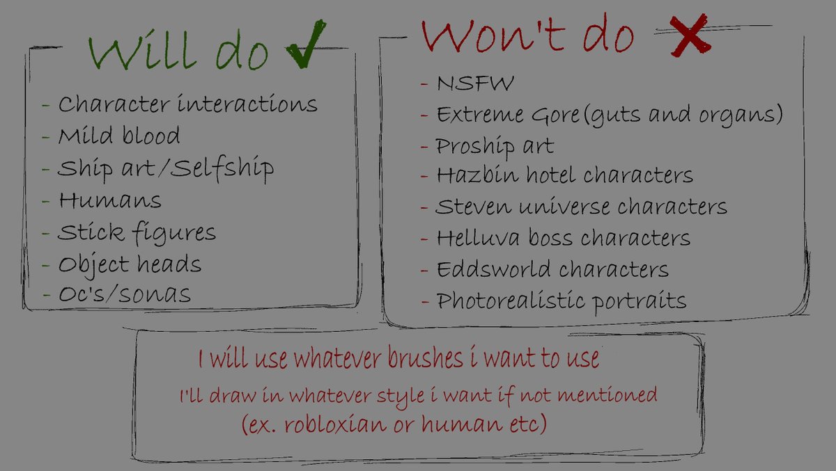 zachary_isaacz's tweet image. KOFI REQUESTS ARE OPEN!!
! READ THESE BEFORE REQUESTING ANYTHING ! 
(kofi in tweet below)
(1/2)