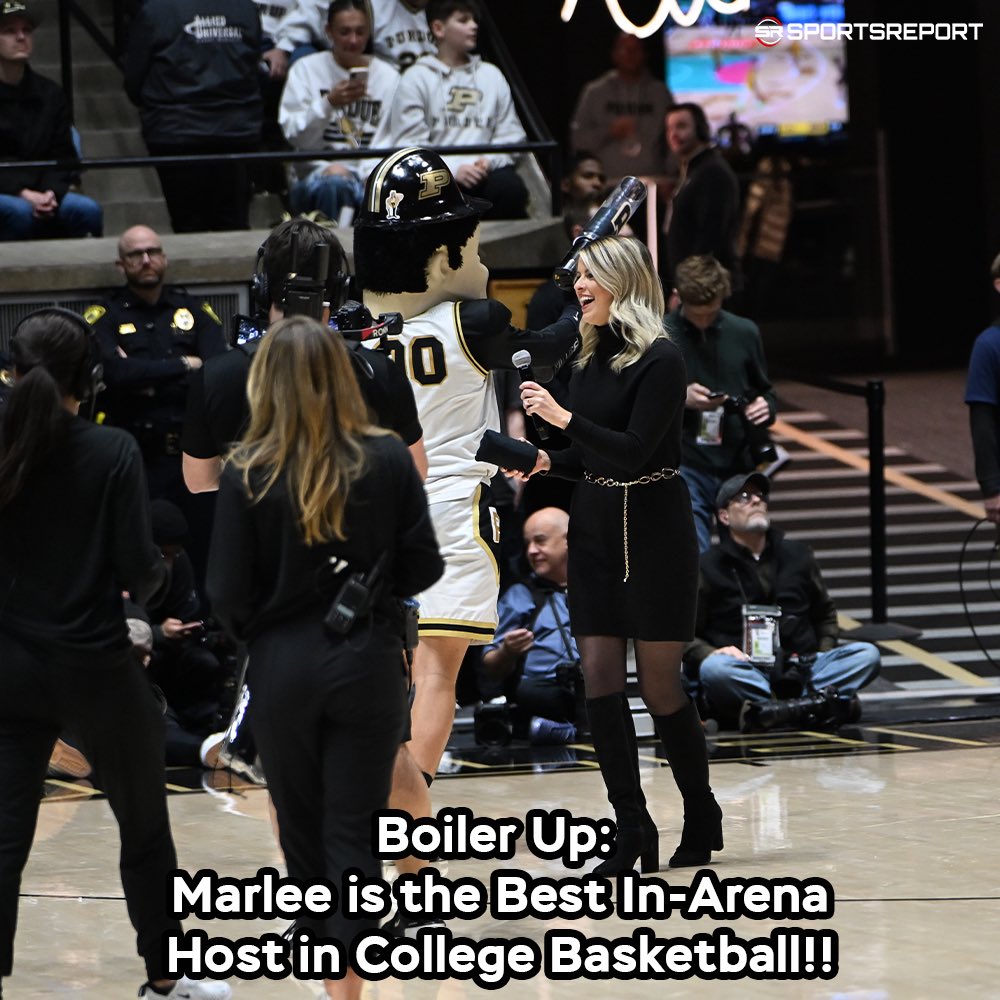 ￼Hands down, Marlee is the BEST in-arena host in ALL of college basketball! ￼￼ The way she ignites Mackey Arena, pumps up the Boilermaker faithful, and turns every timeout into pure electricity? Unmatched energy, charisma, and vibe. Thank you Marlee!! <a href="/Marlee_ThomasTV/">Marlee</a>
