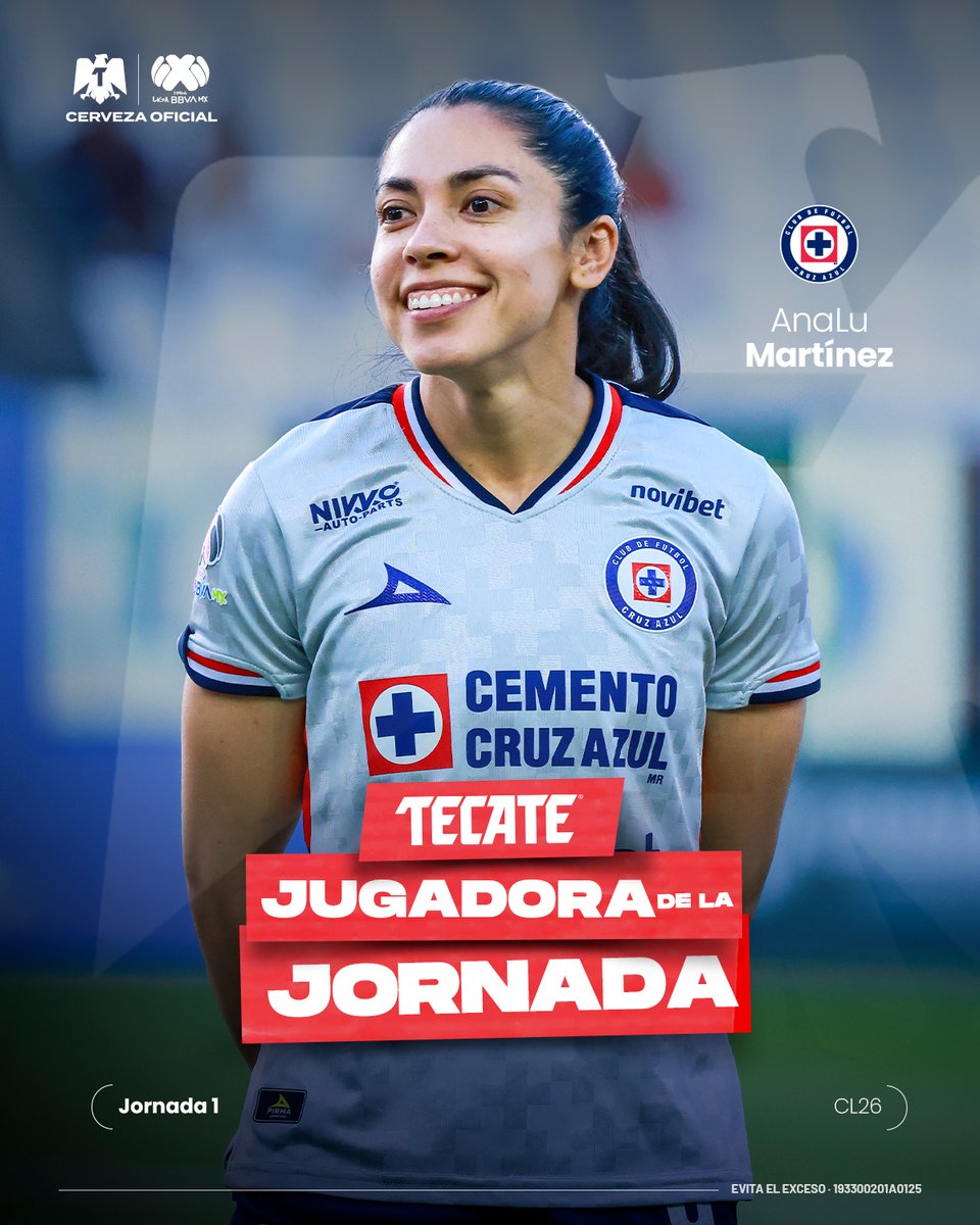 La #TecateJugadoraDeLaJornada del arranque del CL2026 es Ana Lu! ⭐️

Tú votas y tú eliges. 🫵🏼
⚽️⚽️ Marcó un doblete en esta fecha.

#LEOvsCAZ | <a href="/CervezaTecate/">Cerveza Tecate</a>
